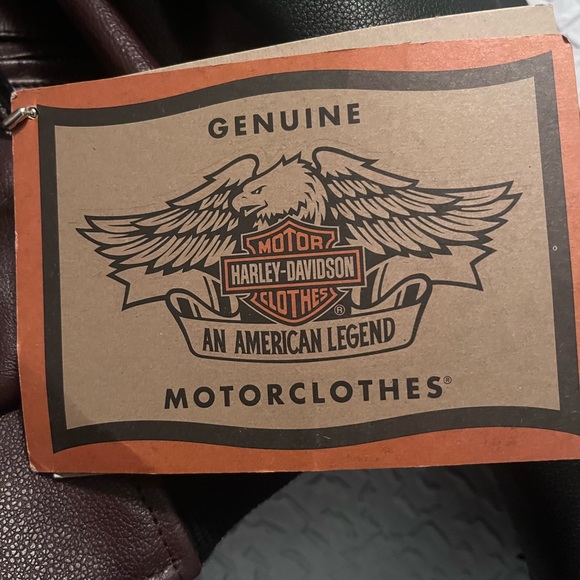 Harley Davidson 95th ANNIVERSARY Black & Brown Lea - Picture 9 of 10